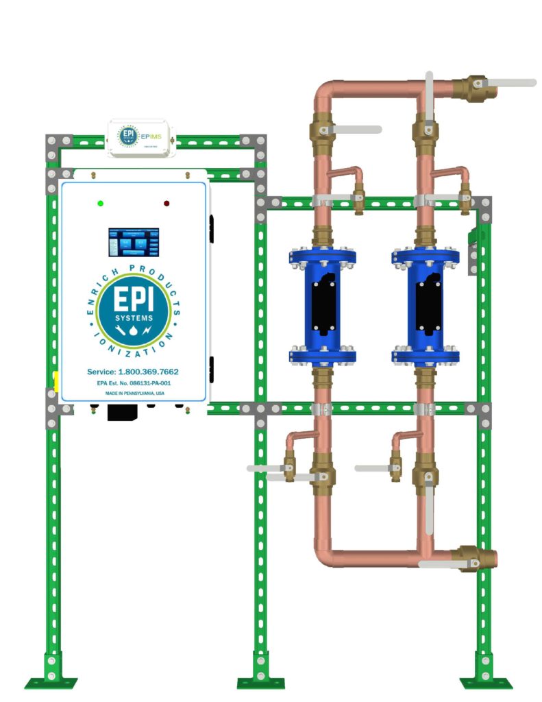 EPI System installed on a rack structure that is customizable to fit our client’s facility.